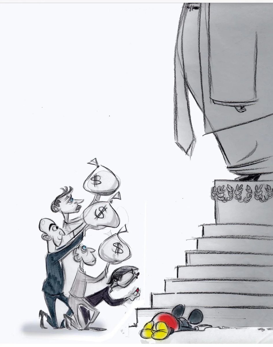 Good morning and Happy Sunday to everyone who agrees that editorial cartoonist Ann Telnaes is a HERO for resigning from the Washington Post when they refused to publish this spot-on accurate cartoon.

Democracy dies in cowardice, Jeff Bezos. 
Make sure EVERYONE sees this.