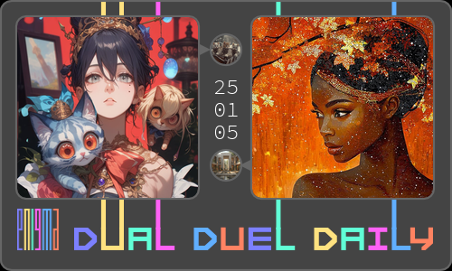 enigma_mt's tweet photo. Today's #duel is between 'Colorfull Cats and creepy sweet ...' by 岩田 茜 and '@SoloviKatarina ...' by Mia Sultana , support either of these two images, click https://t.co/KJGarUfVlH or https://t.co/FsP1jCyVHi for more details. #AIGC https://t.co/2n3cZcLtZo
