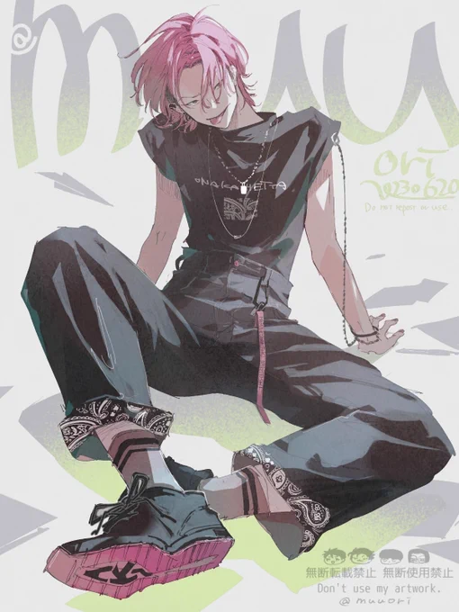 #イラスト #創作ツリ目男子アキくん 