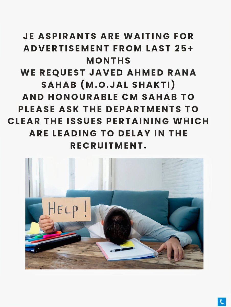 JE aspirants are going through the Anticipatory Anxiety witnessing the delay in JE advertisements.We handfolded request you to please intervene and get the issues cleared  Respected Sir and save the depressing #JE souls.<a href="/OmarAbdullah/">Omar Abdullah</a> <a href="/JKNC_/">JKNC</a>
