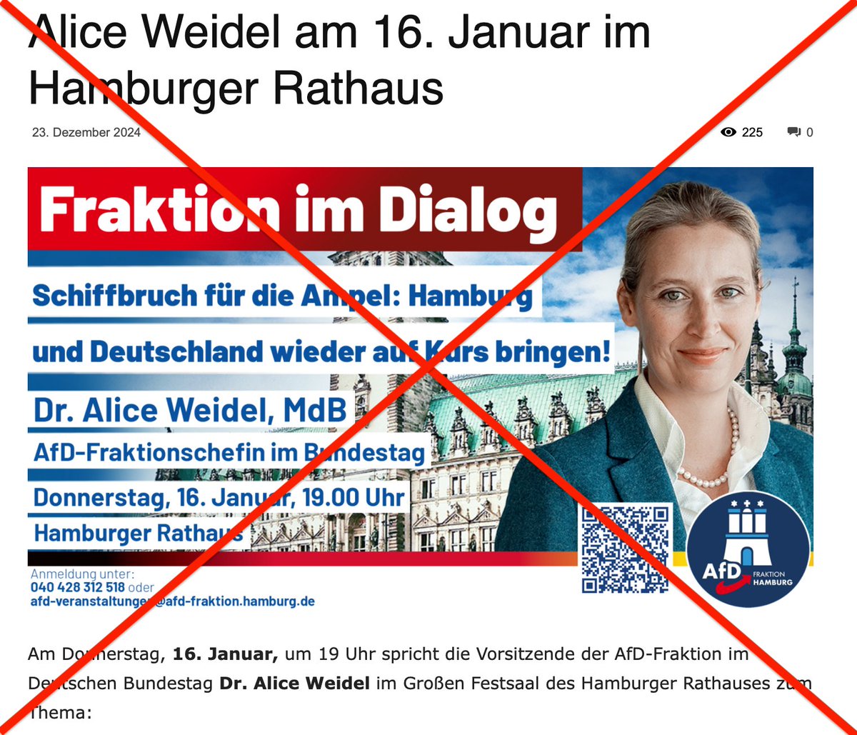 H_B_g_R_Info's tweet photo. Die Chefin der AfD kommt! Wir auch. Achtet auf Ankündigungen. Alle gemeinsam gegen den Faschismus! https://t.co/cmSbrBhTZp