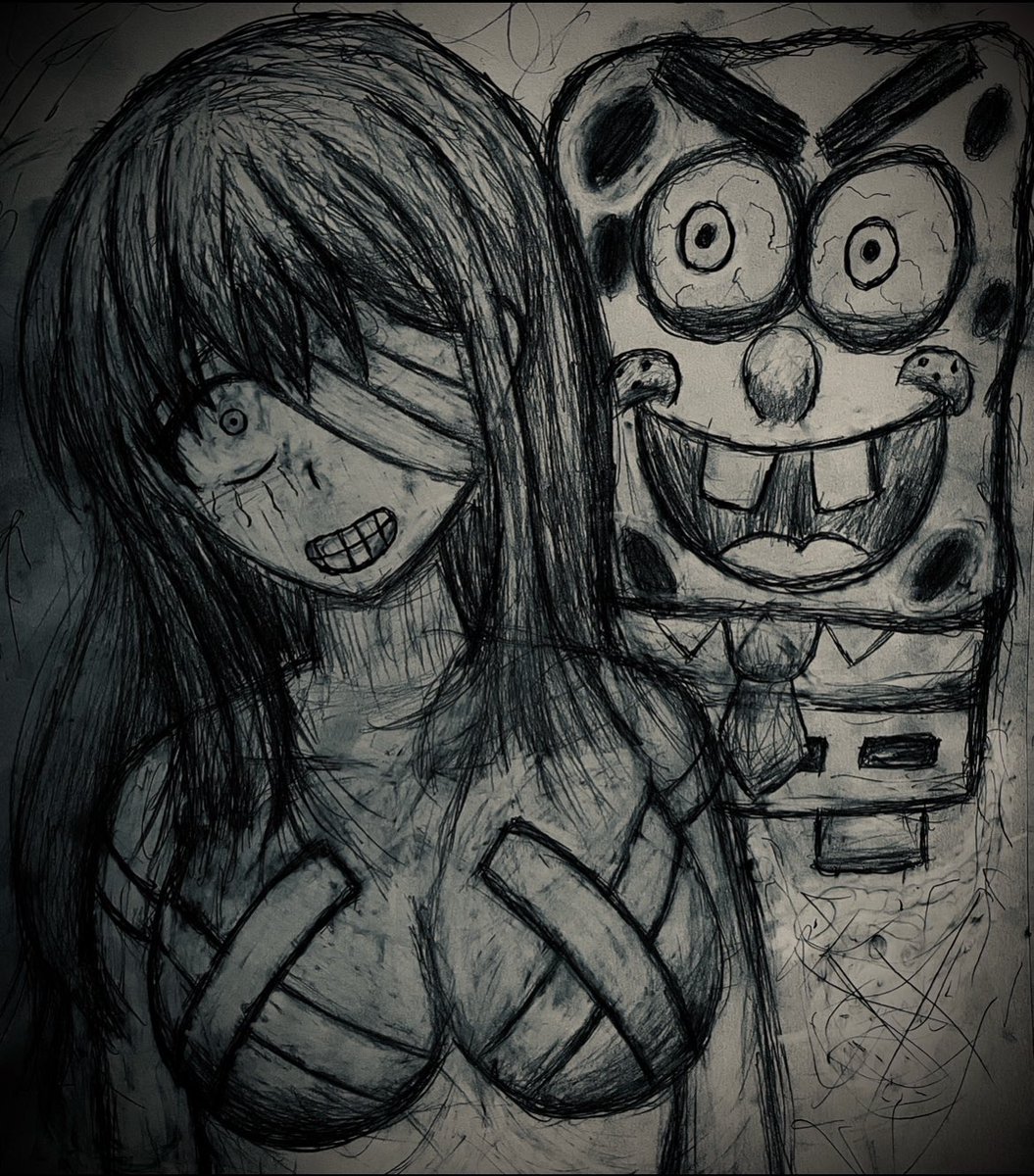 TobynJacobs's tweet photo. Originally I was going to draw a cute anime girl and then it just devolved into this. https://t.co/4G5NZzBTZ0