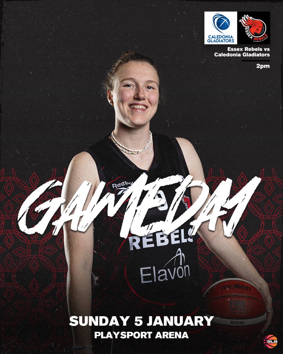 Essex Rebels Basketball (@essexrebels) on Twitter photo IT’S GAMEDAY 🤩
The Essex Rebels are heading north to take on the Caledonia Gladiators at 2pm in an exciting <a href="/SprLeagueBballW/">Super League Basketball</a> clash.
🎥 Watch the action on the Super League Basketball YouTube channel!
#UpTheRebs #WeAreRebels IT’S GAMEDAY 🤩
The Essex Rebels are heading north to take on the Caledonia Gladiators at 2pm in an exciting <a href="/SprLeagueBballW/">Super League Basketball</a> clash.
🎥 Watch the action on the Super League Basketball YouTube channel!
#UpTheRebs #WeAreRebels