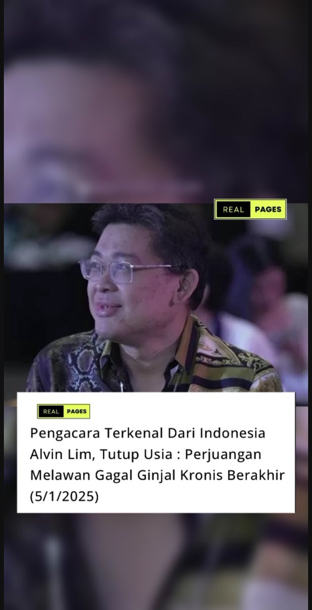 “Sad news from the legal world. Alvin Lim, a vocal and dedicated lawyer, passed away on January 5, 2025. He took his last breath at Mayapada Hospital while undergoing dialysis treatment for stage 5 chronic kidney failure. His passing leaves a deep void for his family, colleagues,
