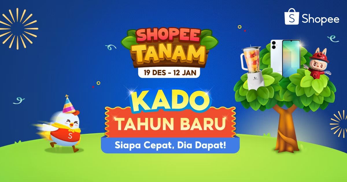 Bantu aku Panen Hadiah Gratis Setiap Hari. Yuk, #TanamKadoTahunBaru! shp.ee/s3mqp6tg90b