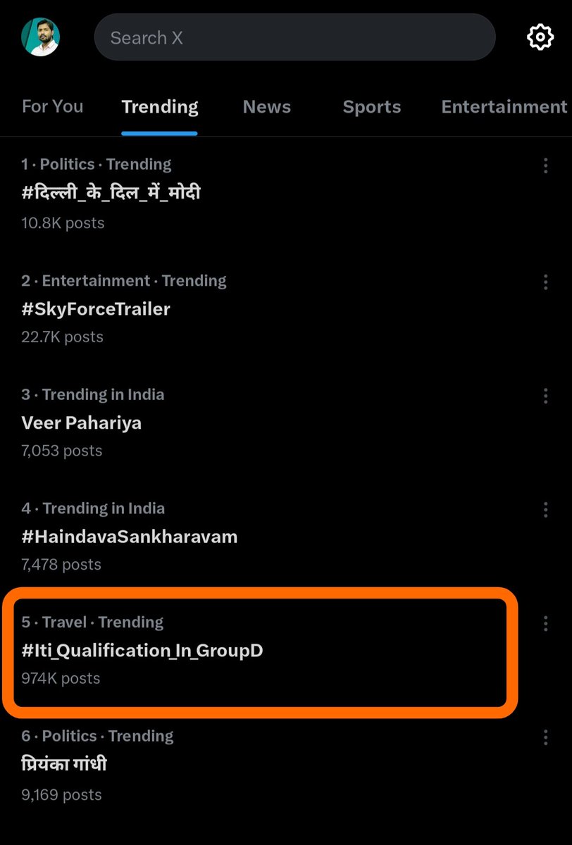 khan__sir_patna's tweet photo. साथियों, अगर यह ट्रेंड No.5 पर आ गया, 940k + Post हो गई है अगले 10 मिनट मे 1M Post कर के No.1 पर लाना है। 🔥 #Iti_Qualification_In_GroupD को अब रोक पाना नामुमकिन है! जोर लगाओ, रीपोस्ट करो, इतिहास बनाओ! https://t.co/tNzJKUC76k