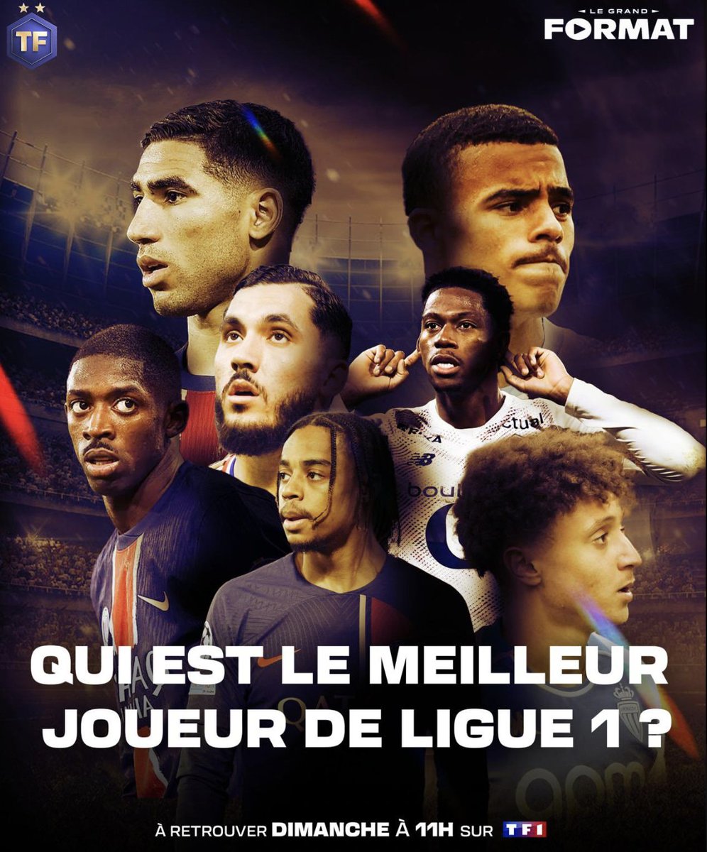 telefoot_TF1's tweet photo. Au sommaire de Téléfoot ce matin : 

⚽️Les images et les buts de la 16e journée de Ligue 1 !
📺Le Grand Format : Qui est le meilleur joueur de la 1ère partie de saison de Ligue 1 ? @YassinNfaoui
📃La Story : Retour d'André Ayew au Vélodrome. @marinemrk et @RomBalland
🎥L'Inside : les premiers pas de Seko Fofana à Rennes ! @SaberDesfa
🔬Joue-La comme Jōao Neves. @BastienAL 

Rdv dans quelques instants sur TF1 et @tf1plus https://t.co/zwFKlIpcAY