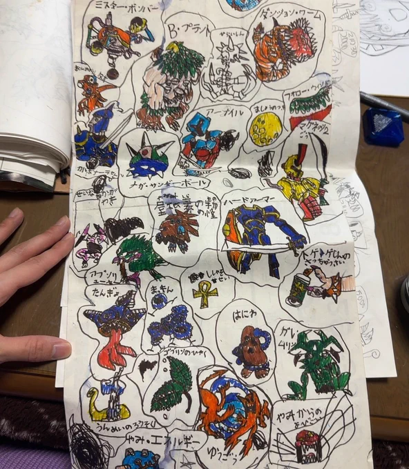 自分が保育園の時描いたなんか面白かったウルトラマンと狂ったように描いた遊戯王です(他にポケモン、デジモン、仮面ライダー、昆虫が多かったです) 