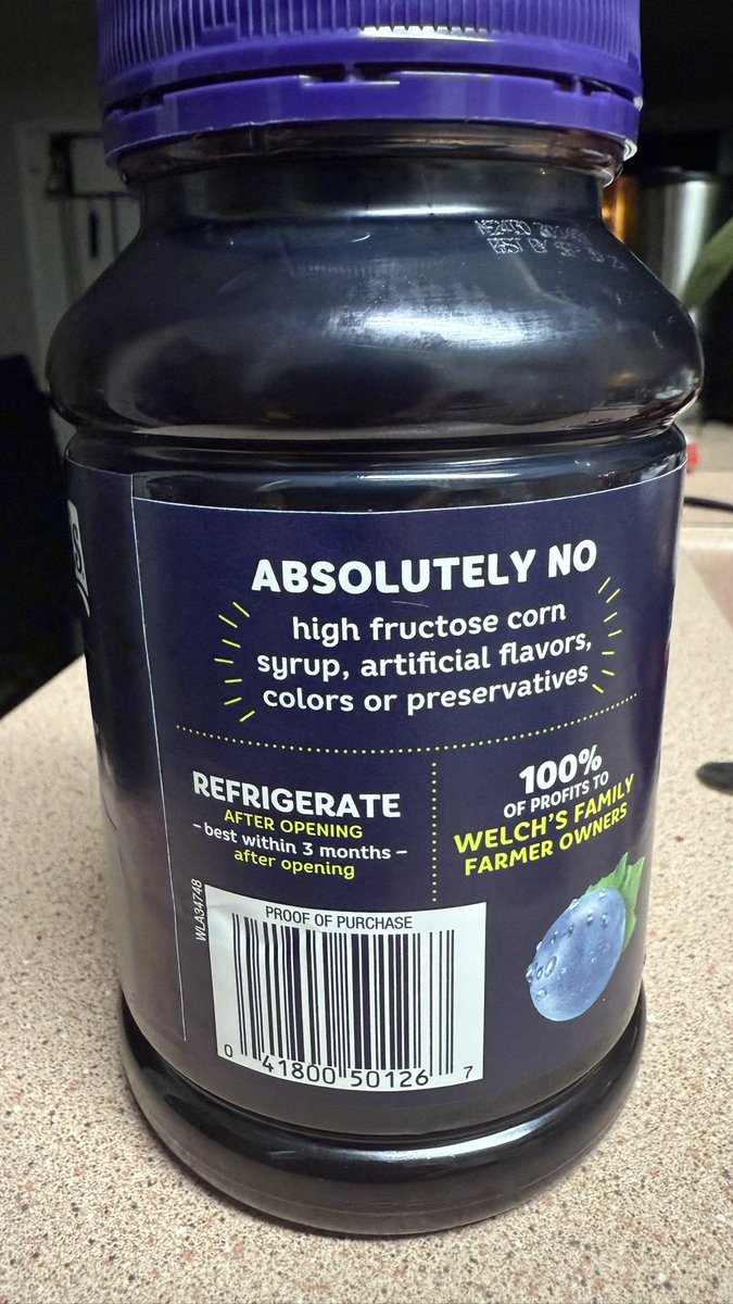 _JHURTZ's tweet photo. @Welchs this was bought at Walmart. The seal was still whole not check out what we found inside. Some kind of moldy growth.. No PB&amp;J for me.. https://t.co/xiYPnFHiAT