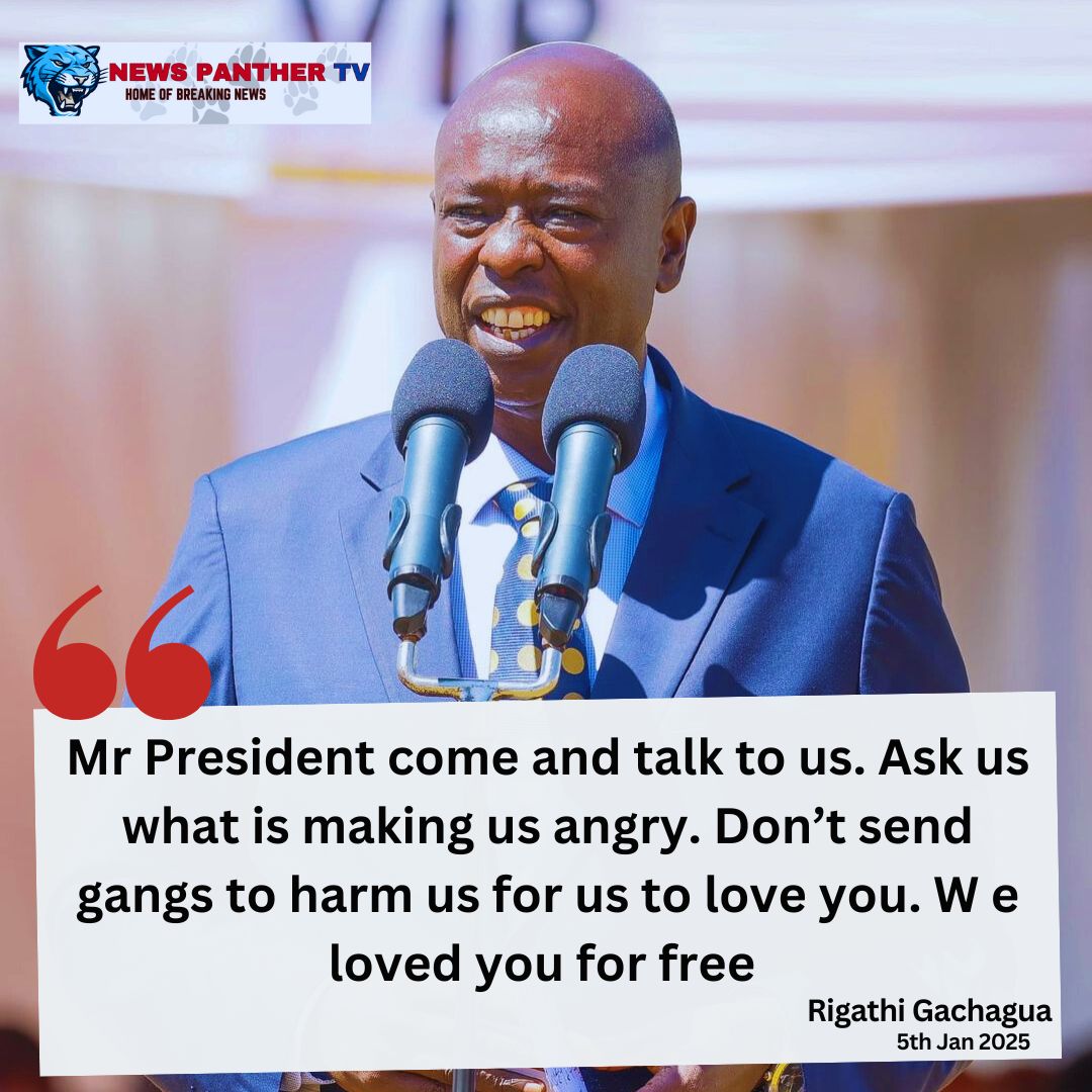 NewspantherTv's tweet photo. Mr President Don’t send gangs to harm us for us to love you~Rigathi Gachagua #KibetBull #Farouk #WhereisAmerix #JKIA #MondayisMonday #JamesKinyanjui https://t.co/6AbdIAfOkt
