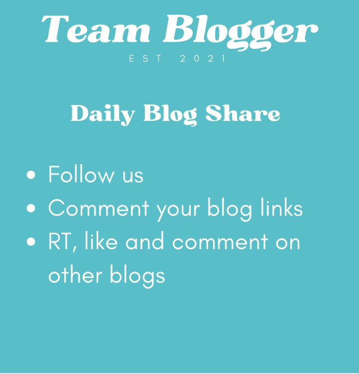 _TeamBlogger's tweet photo. Welcome to today’s blog share! Drop your links below for a RT and don’t forget to like, comment and share other blogs #TeamBlogger #WritingCommunity #Writerslift https://t.co/ZxvCwQewXM