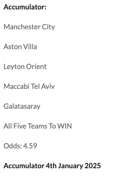 Football_TipsFc's tweet photo. 🔥 Always great to land an Acca, as we did yesterday! 🎉
Today’s tips are now live – featuring 1 Single and 2 Trebles. ⚽️💸 Check them out now on https://t.co/hUdtNnifO2! #FootballTips #BettingTips #Acca #Trebles https://t.co/xV2vh0zyKc