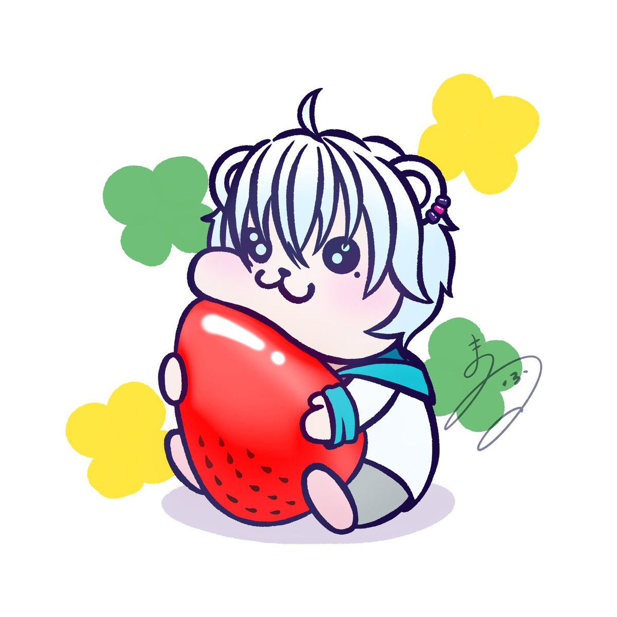 maruttomarufu's tweet photo. 今日は1月5日🍓いちごの日🍓
#お絵描きレオくん
#Leokumadayo
#いちごの日 https://t.co/nxtlA04dMt