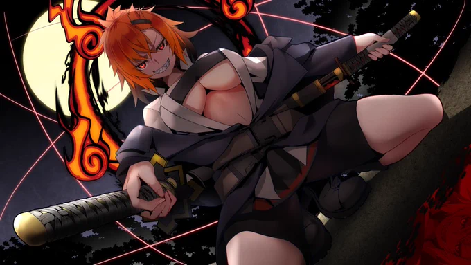 #一次創作オリジナルの刀やキャラを描くのが好き!特に複数武器持たせてた娘が好き! 