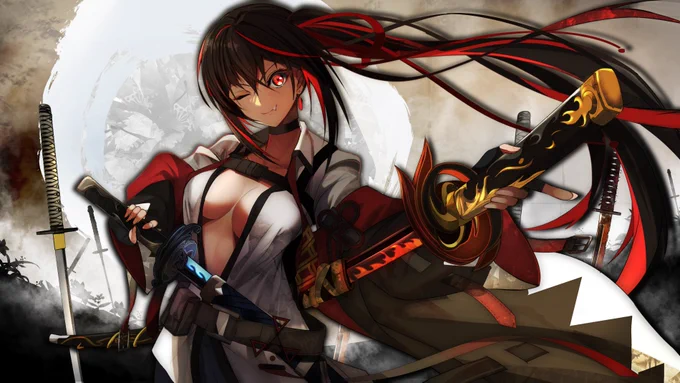 #一次創作オリジナルの刀やキャラを描くのが好き!特に複数武器持たせてた娘が好き! 