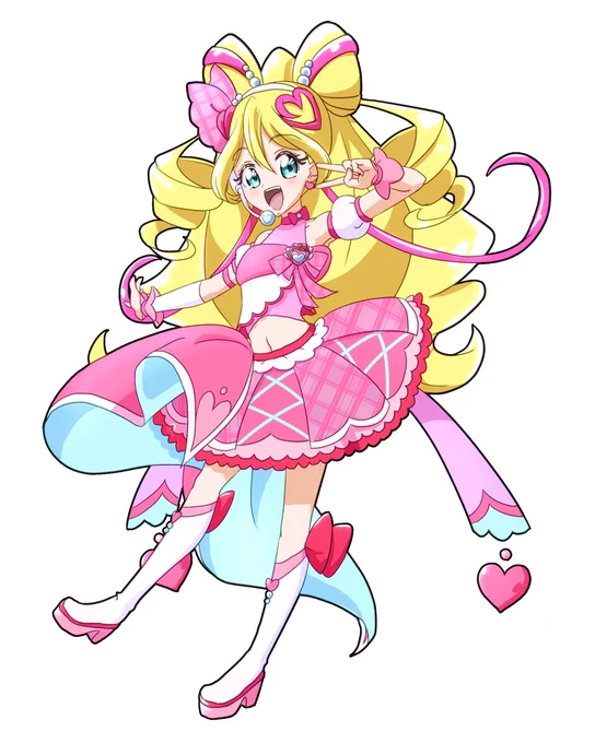 公式に発表されたので予想との比較絵です!胸のハートとブーツは似てるかな。名前は当てれませんでしたねw まさか3年連続でタイトルの名前と同じとは!#キミとアイドルプリキュア #キミプリ #プリキュア #precure 
