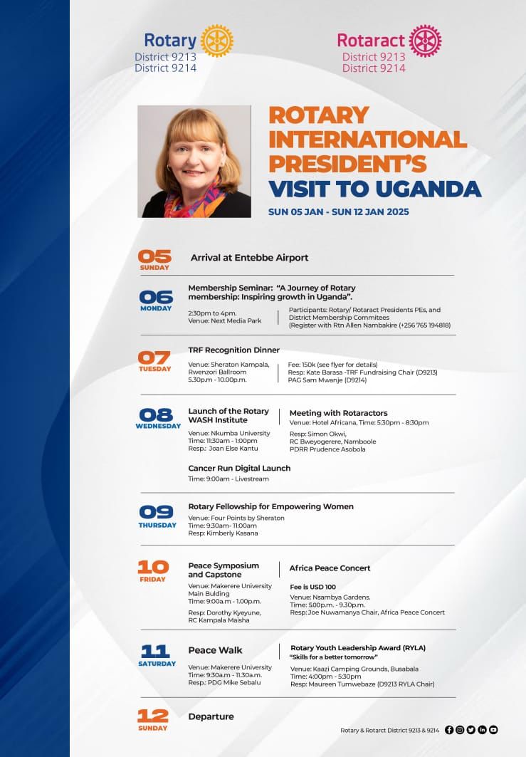 RCkasangati's tweet photo. Rotary international president is with us
Are you ready?
#TearGasRepublic
@Abookimomo | @liberty_uganda
#RIPresidentVisitsUG | #PeaceWalk | #PeaceWalk2025
#11thJanuary | #FamilyFriendly | #FunAndFREE | #DressCodeWhite https://t.co/RsSK0VM9Vn