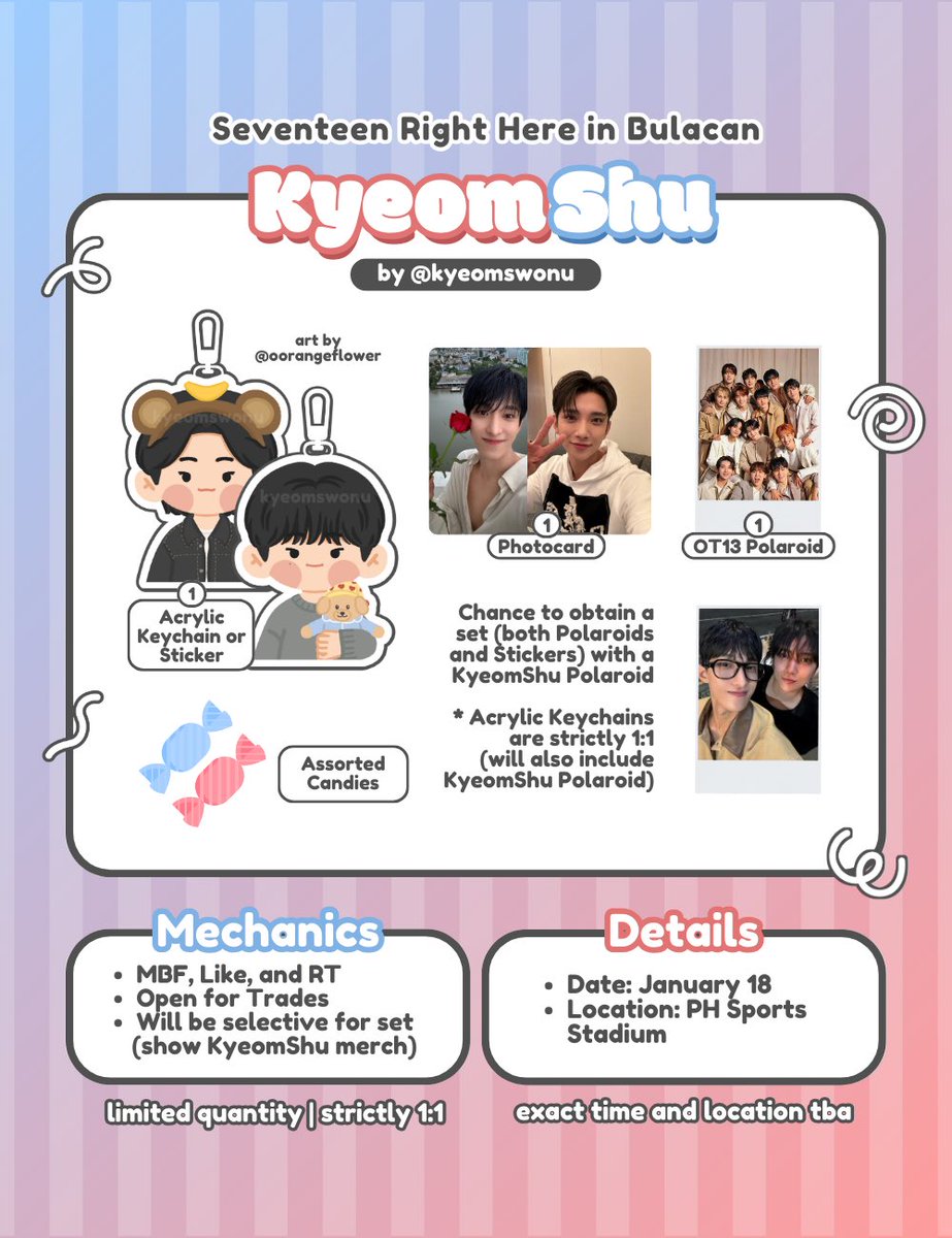 kyeomswonu's tweet photo. ic interest check !!

would anyone be interested if i sell my keyrings and stickers after the concert? 🥺 keyrings might be ₱100-₱120 then stickers for ₱10 https://t.co/Ut5rbrAi5Z