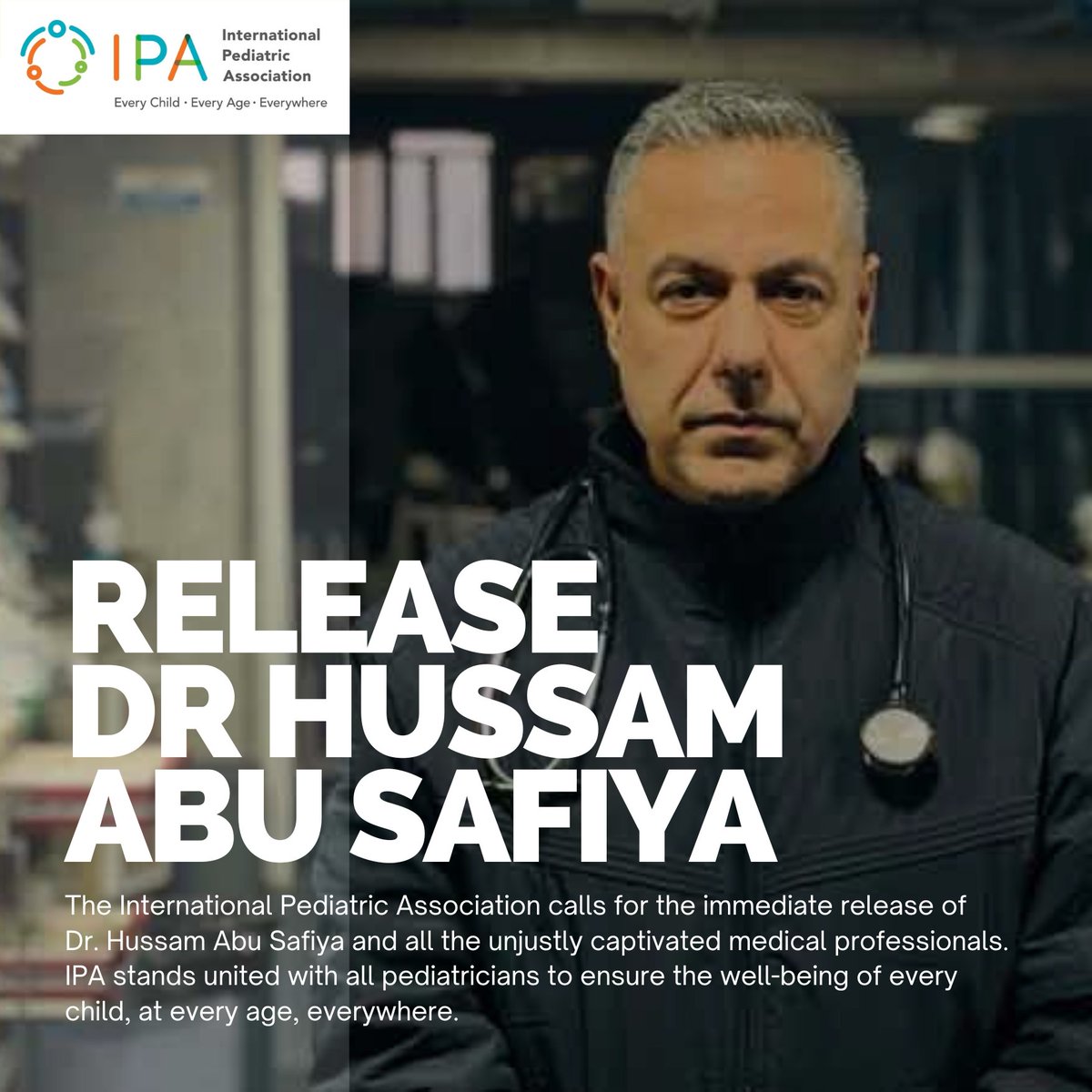 The International Pediatric Association (IPA) expresses profound concern over the recent arrest of Dr. Hussam Abu Safiya, a pediatrician and director of Kamal Adwan Hospital. This incident highlights the ongoing challenges faced by medical professionals and the children they