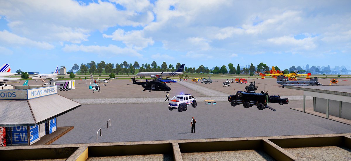 La RITTER COMPAGNIE à l’honneur ce samedi, la RITTER SÉCURITÉ et ALTAVIA VICE-CITY à la sécurisation et au balisage de la grande foire de l’aviation de Vice-City !