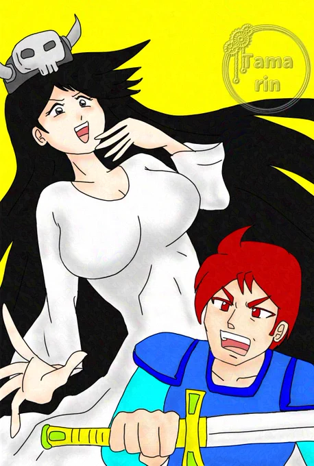 FF様のたまりん( )さんから、私の短編創作読み物「妄想勇者」のイラストをいただきました!魔王さんと勇者さん、カッコいい!ホントにありがとうございます妄想勇者 