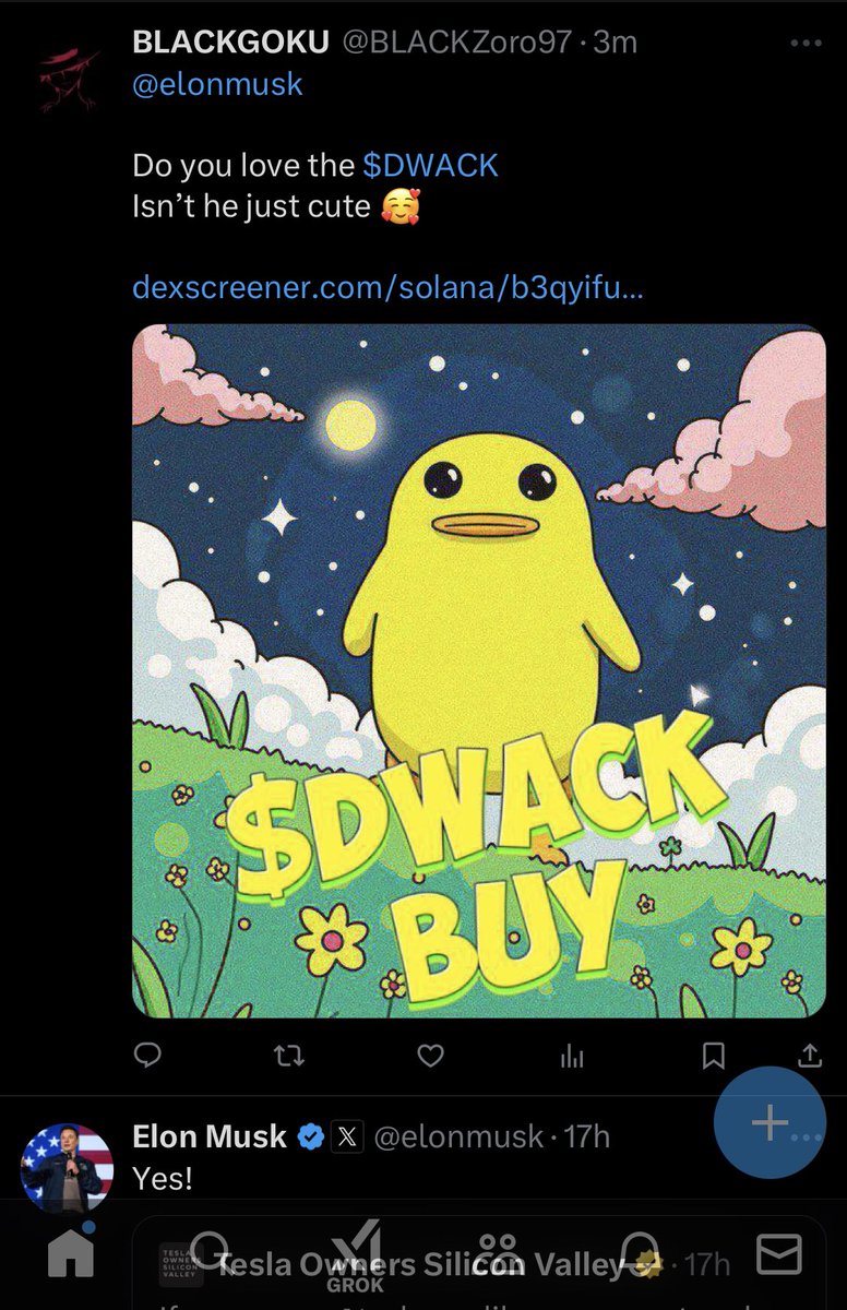 BLACKZoro97's tweet photo. @elon doing this justice $DWACK https://t.co/2QrxYJMtLb