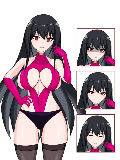 エッチなゲームを!!!!作るぞ!!!!立ち絵第二弾。敵キャラで人間の捕食者、恐ろしい上位生命体なんだけど俺の画力の問題でイメージしてるより可愛らしい感じになってしまった。難しい。 