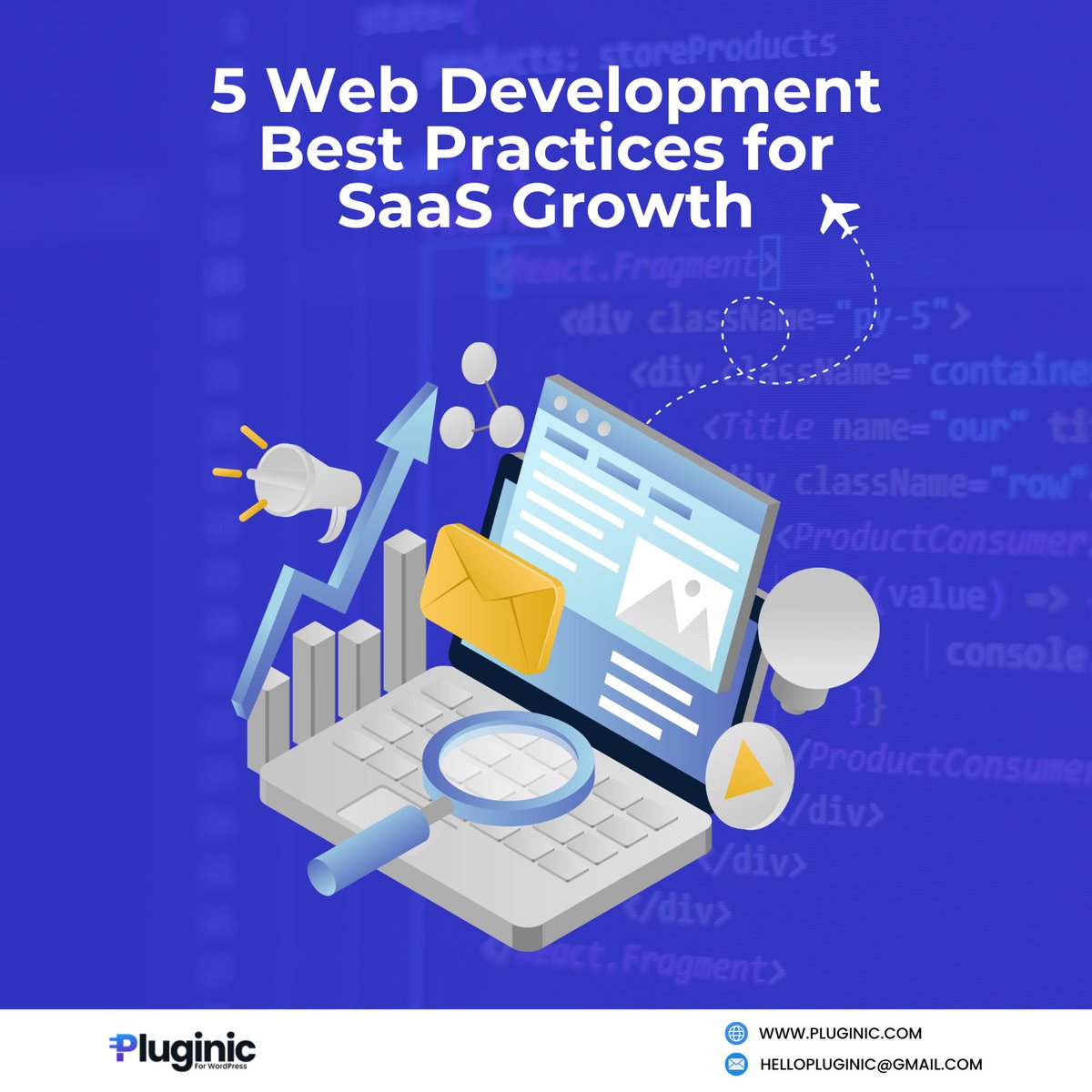 pluginic's tweet photo. Top 5 Web Development Best Practices for SaaS Growth

1️⃣ Optimize Website Speed
2️⃣ Mobile-First Design
3️⃣ Scalable Architecture
4️⃣ Secure Your Website
5️⃣ Focus on SEO

#webdevelopment #saasgrowthstrategies #WebsitePerformance #webdevelopment #webdeveloper #SaaSGrowth #saasceo https://t.co/Ronvhugm58
