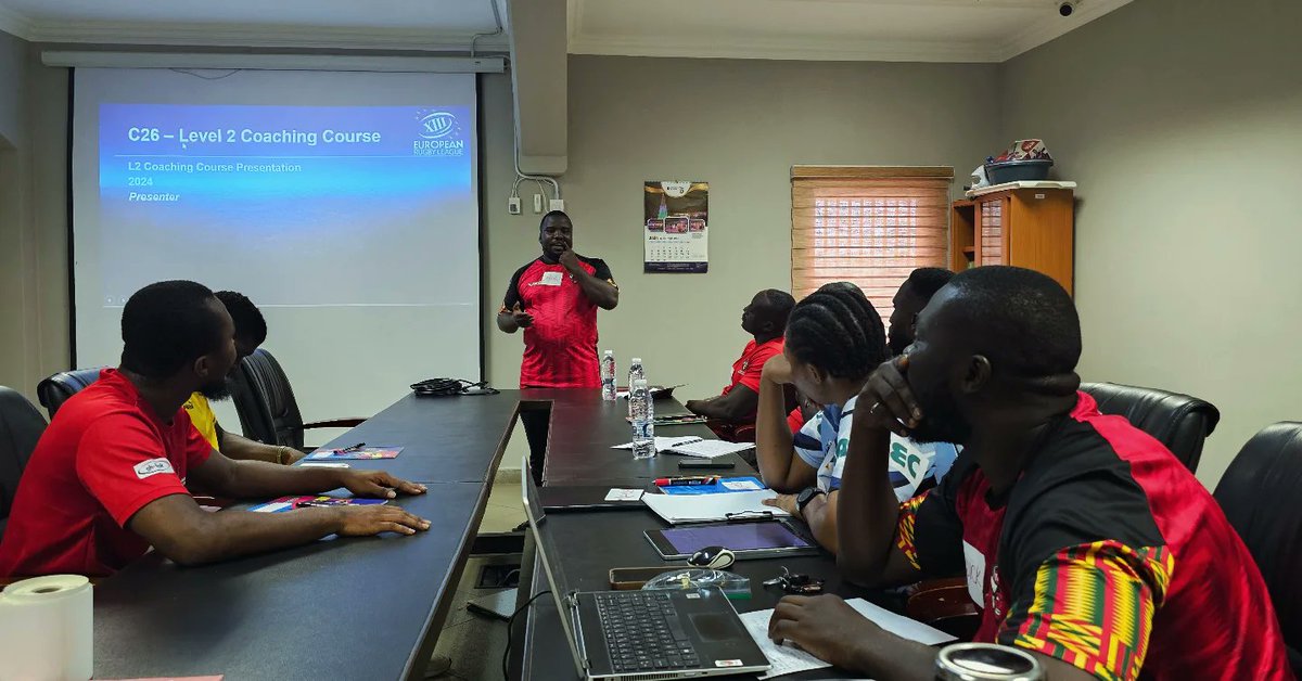 🏉🔥 Day 1 Kicks Off!

The Rugby League Coaching Course starts today with Level 2 Coaching, making Ghana the first African country to host this advanced coaching and education workshop! 💪📚

Let’s build the future of rugby league together. 🚀🌟

#IntRL