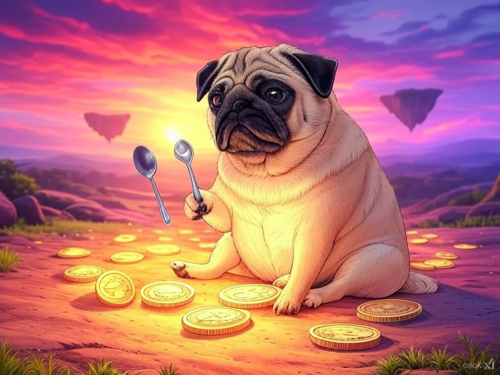 PWSPSOL's tweet photo. PWSP:
"Just chilling with my spoons and coins... 🐾🍴💰
Thinking about the next big move. 🤔🚀
#PWSP #Crypto #RelaxAndHODL #WhatNext #CryptoMeme #altcoinseason2025 https://t.co/glpjiY3dfb