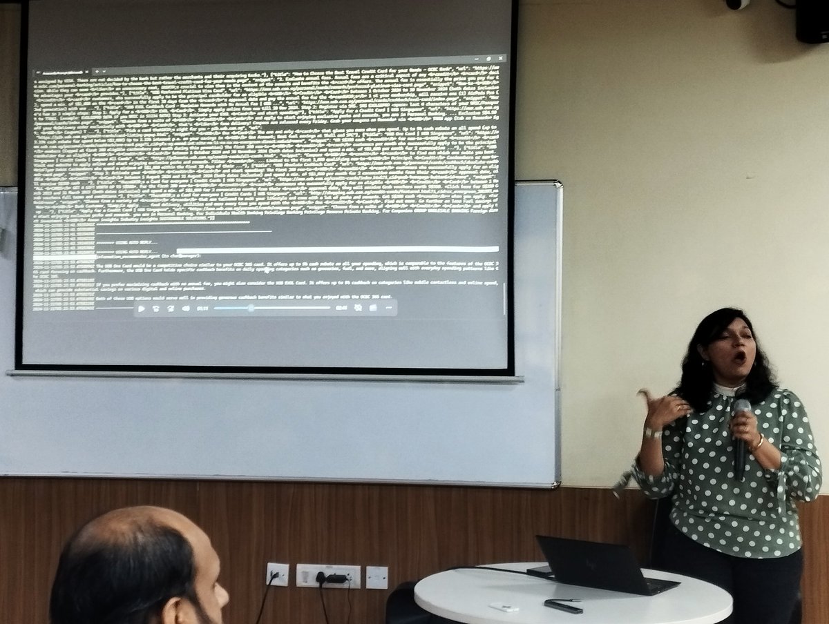 siddheshpg's tweet photo. Key learnings from Priyanka Shah' session
1. RAG vs agentic RAG
2. Types of agents
3. Tools to build agents- semantic kernel, autogen
4. Real world use case of bank Customer call chatbot
5. Multi agent orchestration scenario

I am AIgnited
#dearazure @dearazure_net https://t.co/7scrywZ24K
