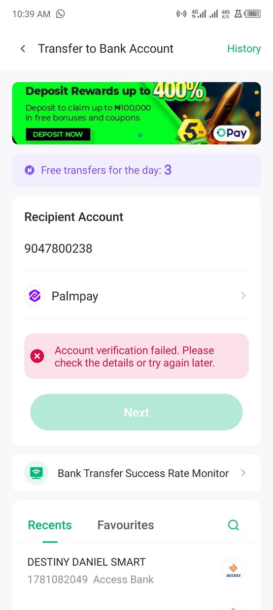 i_amhuncho's tweet photo. @palmpay_ng @JumiaNigeria I'm trying to send money to my palmpay account but I keep seeing account verification failed https://t.co/rgW95JIBVh