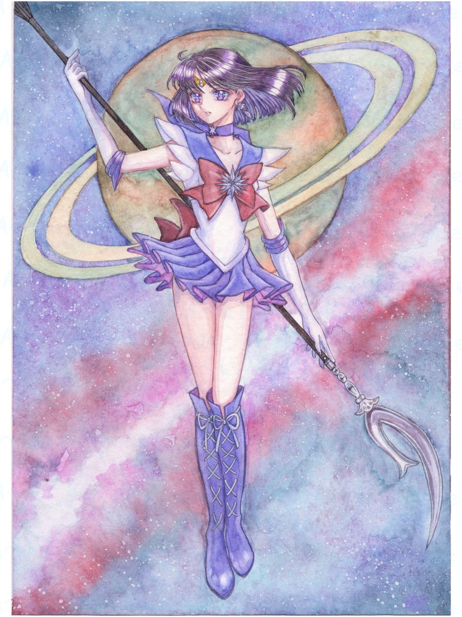 セーラーサターン ,土萠ほたる 「HappyBirthdayほたるちゃん#土萠ほたる生誕祭2025 #セーラーサタ」|あ～きのイラスト
