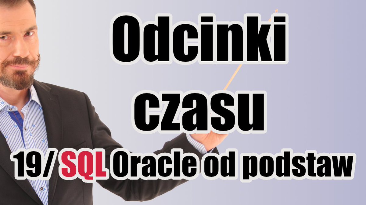 MarcinBadtke's tweet image. Lekcja 19 darmowej edycji mojego kursu 'Podstawy SQL dla użytkowników Oracle'.
W niej: interwały, extract oraz jak różnymi metodami wykrywać zachodzące na siebie odcinki czasu.

badtke.pro/kurs-podstawy-…

#marcinbadtke #sql #bazydanych #oracle #oracledatabase
@OracleDatabase