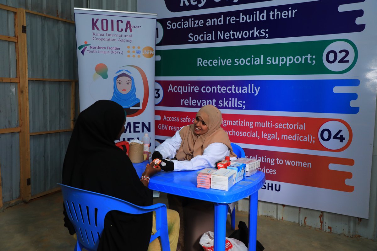 At just 8, Amina* endured female genital mutilation (FGM), leaving her with severe complications. Displaced &amp; in critical need, she found lifesaving care at our UNFPA-supported women and girls safe space in Kahda, #Mogadishu.

Learn how we supported her ➡️bit.ly/4a6PijT