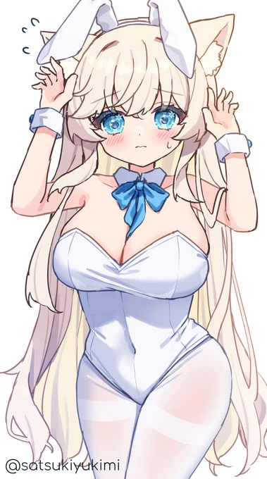 ねこみみ白バニーさん!