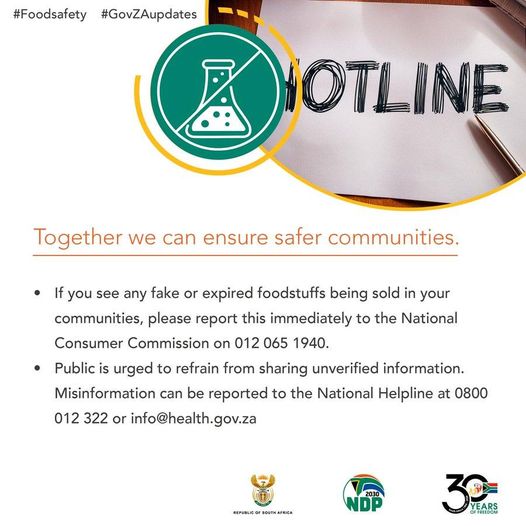 GovernmentZA's tweet photo. Government encourages individuals to comply with applicable business registration legislation, standards and procedures.
Yes, together we can ensure safer communities!
#FoodSafetySA
GovZAUpdates https://t.co/NHGOPvpY4J