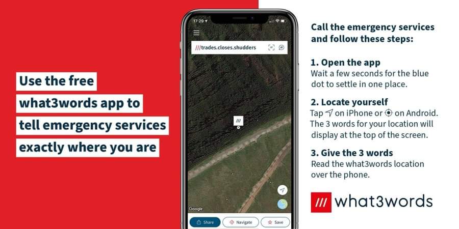 PSOSGreaterGlas's tweet photo. Describing your location can be difficult in an emergency, especially in a remote location 🌲 near beaches ☀️ or water 🌊
Make sure you are prepared by downloading the free #What3Words app so you can help 999 #KnowExactlyWhere the emergency is
Info: https://t.co/syMeuMykzA https://t.co/DJQpSQf4lq