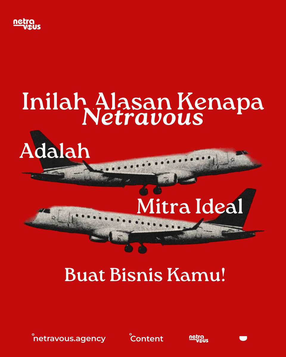 netravous's tweet photo. ✨ Kenapa Netravous Bisa Mitra Ideal untuk Kesuksesan Bisnismu?✈️

Simak untaian ini yaa!🤫 https://t.co/W3N4rsG1Ts