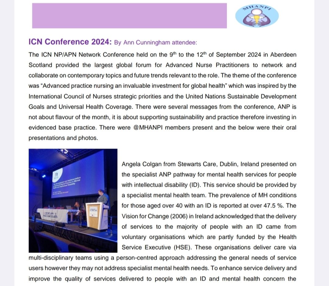 @MHANPI (Mental Health/ID ANP Ireland) tweet media