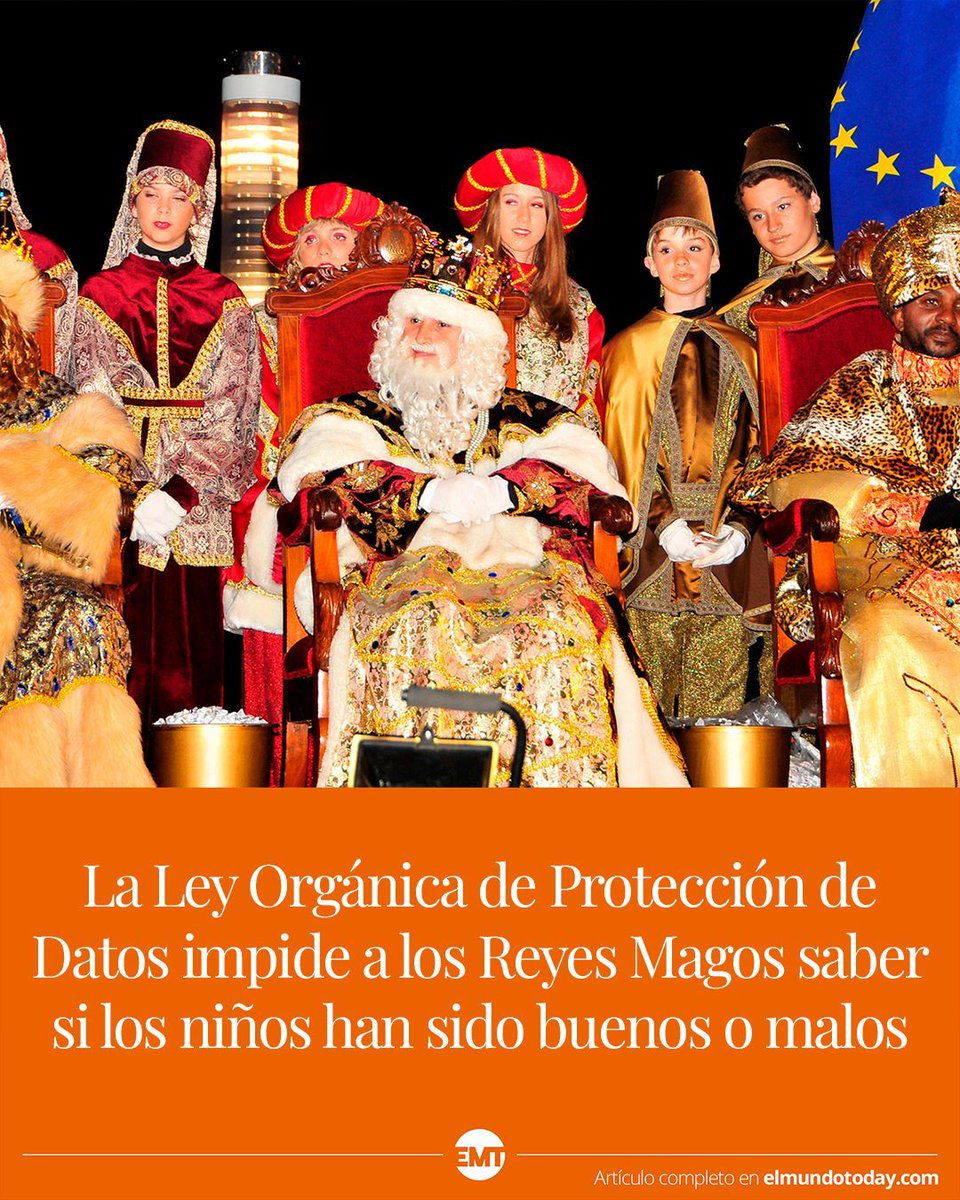 La Ley Orgánica de Protección de Datos impide a los Reyes Magos saber si los niños han sido buenos o malos: elmundotoday.com/2020/01/la-ley…