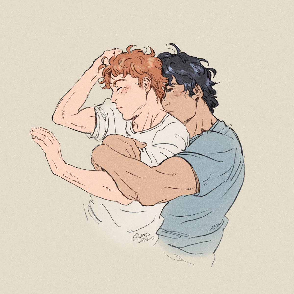 jasudraws's tweet photo. Milos &amp; Seungjo 
#ocart #ocs #originalcharacter #originalcharacterart #art #artwork #artshare #illustration #digitalart #ArtistOnTwitter  #drawing #Procreate #イラスト ＃イラスト好きさんと繋がりたい ＃らくがき ＃カップル ＃プロクリエート ＃イラストレーター #イラスト練習 https://t.co/bteUE3vRGS