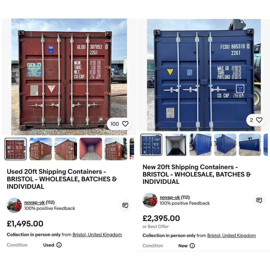 We supply and sale new and used shipping containers. All colours, sizes and most importantly all of our containers are shipping grade, water and wind tight.