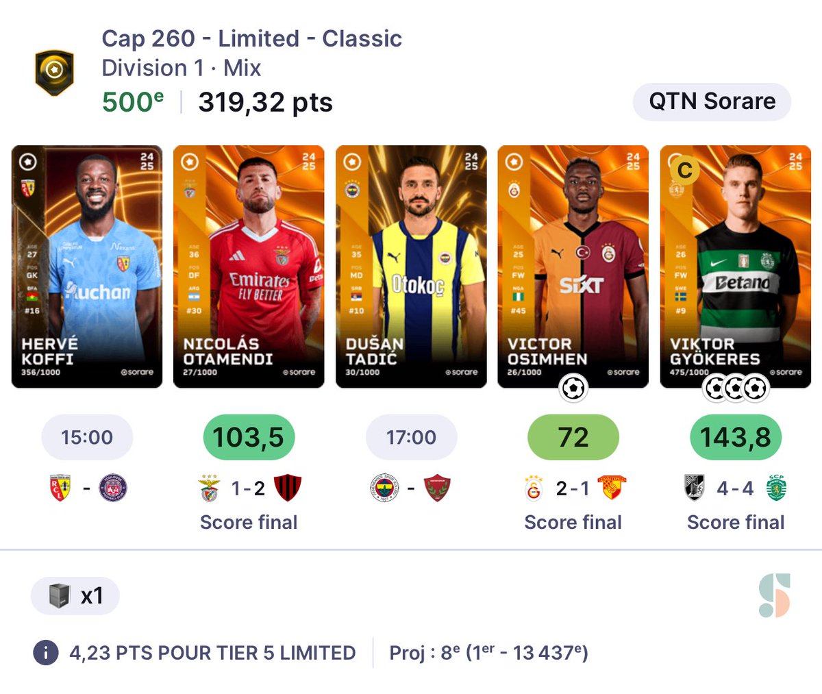 🎁 Giveaway #Sorare 

Si Koffi fait le CS  j’offre la carte du défenseur du Standard de Liège 🇧🇪 : David Bates In-Season 🦾 🎁 

🔃 RT ce tweet et mets un commentaire pour être éligible (bien me follow <a href="/QTNSorare/">QTN</a> ) 

 🚀 Come on Hervé l’ancien carolo 🦾

🍀 Bonne chance à tous