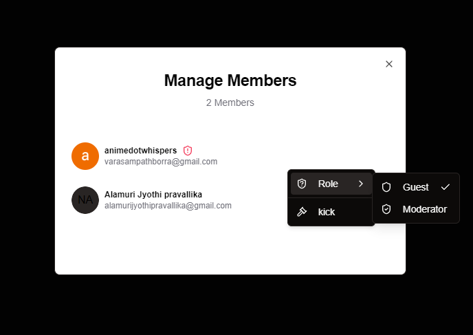 de_V_ara's tweet photo. Day-4 user can manage user, can change server details, can kick user out, #DiscordClone, #Nextjs, #TailwindCSS, #NextAuth, #Prisma, #Postgres, #UploadThing, #WebDevelopment, #Frontend, #FullStack #LearningJourney #buildinpublic https://t.co/YU8Wnyfw4g