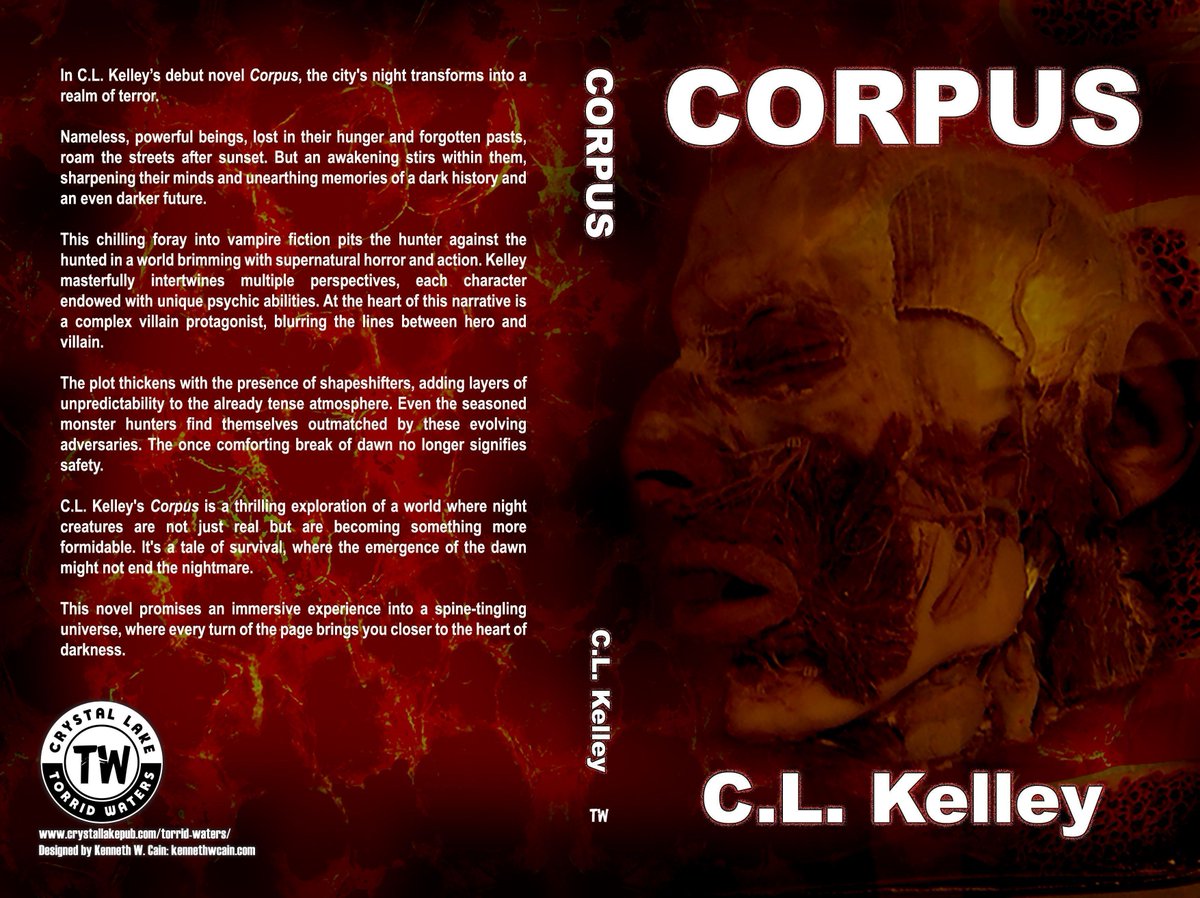 crystallakepub's tweet photo. Available now: Corpus by C.L. Kelley

A thrilling exploration of a world where night creatures are not just real but are becoming something more formidable.

Explore the dark today: https://t.co/MqH46yGtrk
#Vampires #Supernatural #TorridWaters https://t.co/OllqRdRCE5