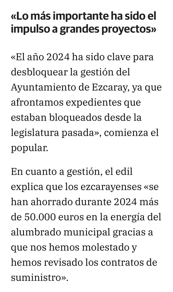 diegobengoa's tweet photo. Hoy en @lariojacom hablo de los logros de 2024 y los retos de 2025 para #Ezcaray: impulsar la sostenibilidad, reforzar los servicios sociales con un nuevo centro de día, apostar por la educación y la cultura con una nueva biblioteca, y mejorar nuestras aldeas. https://t.co/XNV5aMabig