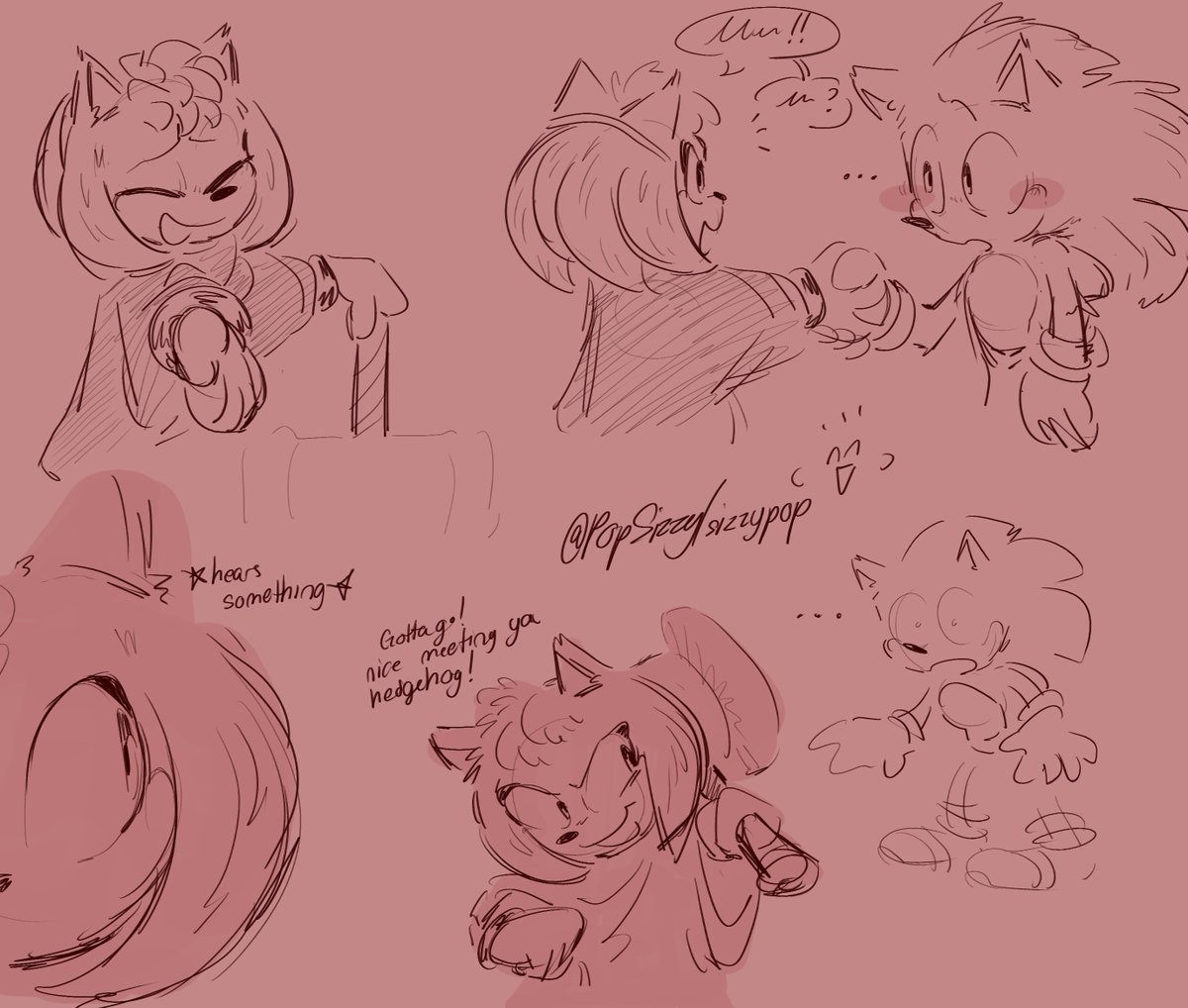 PopSizzy's tweet photo. When I first thought of movie reverse sonamy I thought of the dynamic/scene when izuku first met ochako 😭 #sonicmovie3 #sonicthehedgehog #amyrose #amy #sonic https://t.co/Z7hFIgS9FL