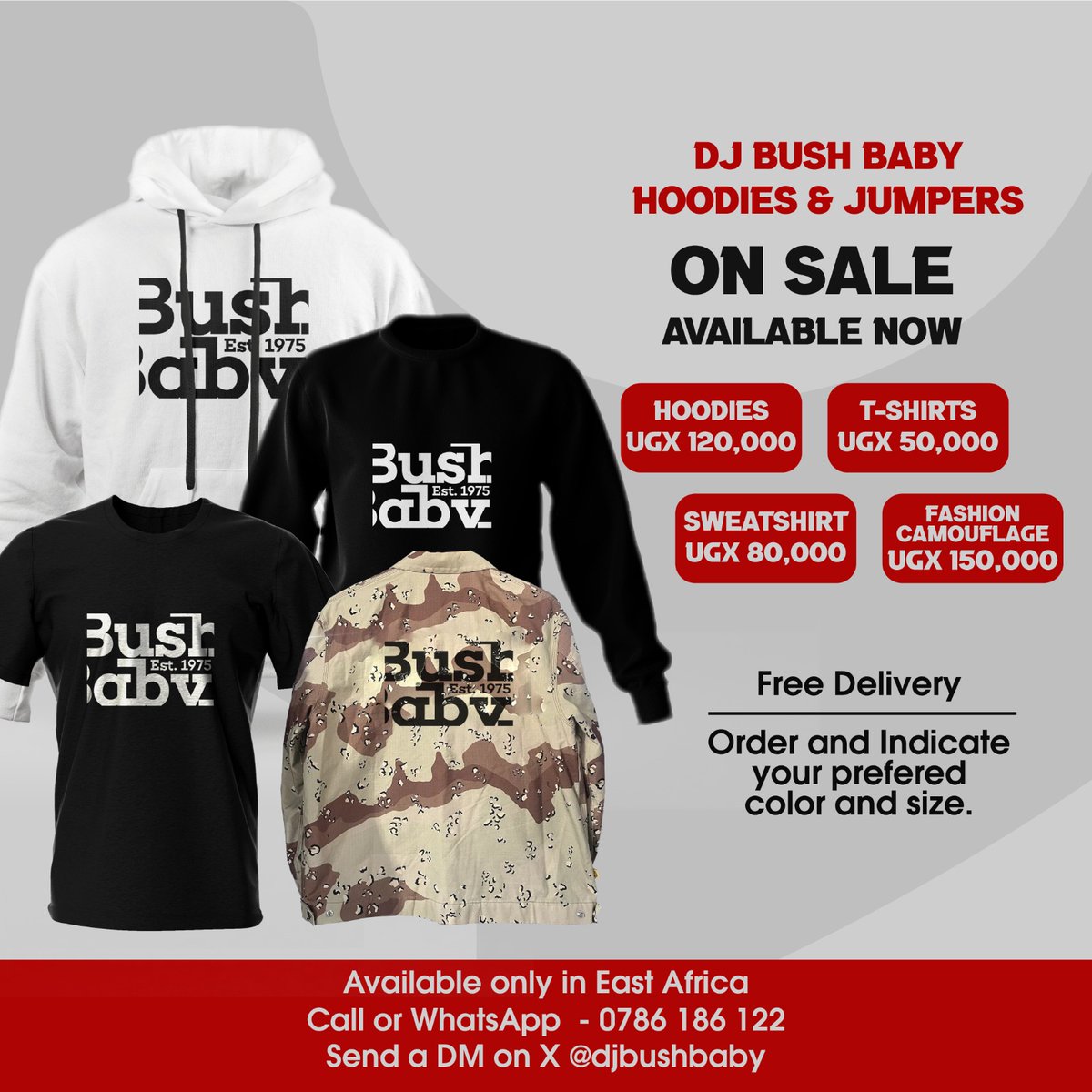 djbushbaby's tweet photo. ⭐️ Stellar Deals, Out-of-This-World Prices! Accessories your closet with #BushMerch and shine bright with exclusive offers. Hurry, before they vanish into the cosmos! 🌟
#StarSale #ShineBright #Hoodies #TShirts #Jumper #Sweatshirts https://t.co/uzV4CIatwR