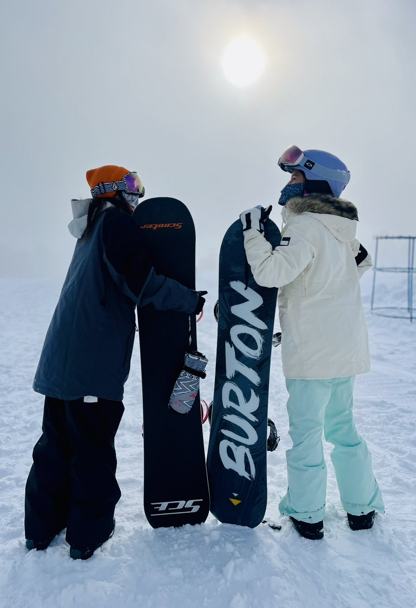今年初スノボ🏂❤️ 晴れで風もなくて最高だった🥰✨ そろそろ目標決め